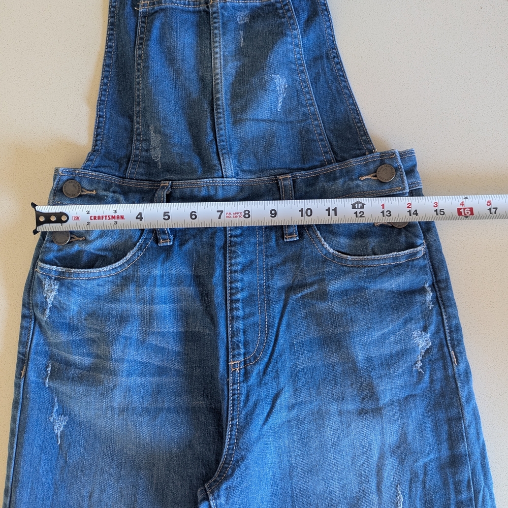 PAIGE Blue Denim Wide-Leg Women's Overalls - Picture 11 of 14